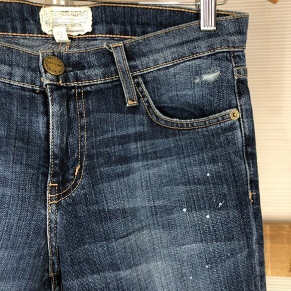 Current/elliott The Skinny Loved Destroyed Denim Jean Sz 27 - Picture 7 of 13